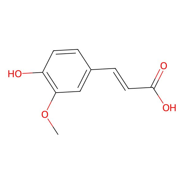2D Structure of 3-(4-Hydroxy-3-methoxyphenyl)prop-2-enoic acid
