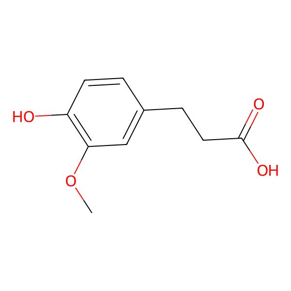 2D Structure of 3-(4-Hydroxy-3-methoxyphenyl)propionic acid