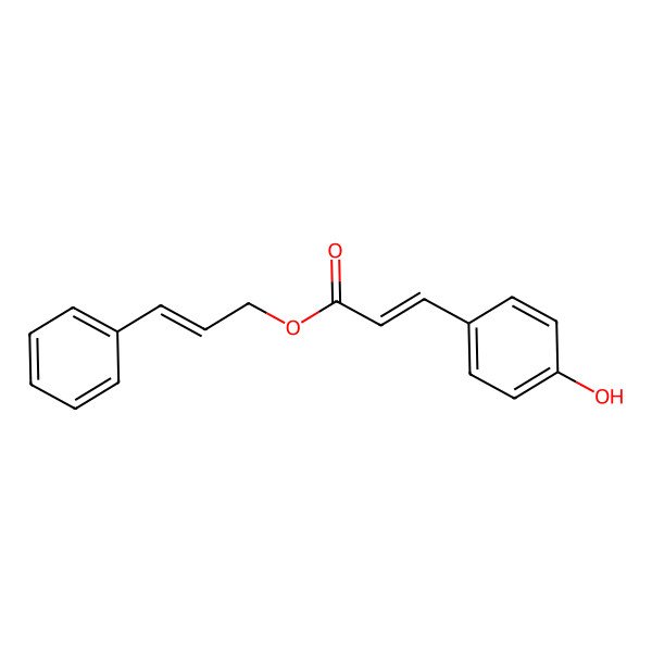 2D Structure of 3-(4-Hydroxyphenyl)propenoic acid 3-phenyl-2-propenyl ester