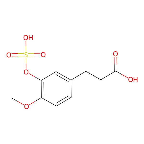 2D Structure of 3-[4-Methoxy-3-(sulfooxy)phenyl]propanoic acid