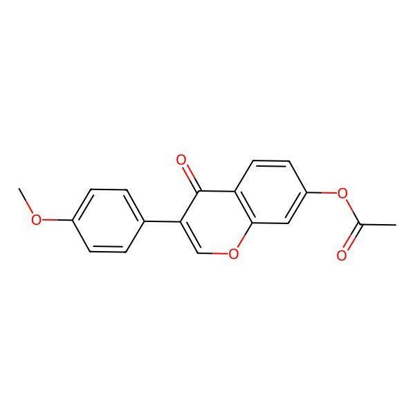 2D Structure of 3-(4-Methoxyphenyl)-4-oxo-4h-chromen-7-yl acetate