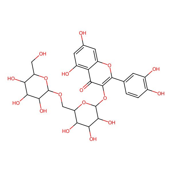 2D Structure of 3-[6-O-(beta-D-Glucopyranosyl)-beta-D-galactopyranosyloxy]-3',4',5,7-tetrahydroxyflavone