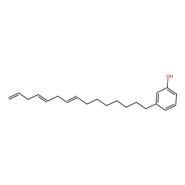 2D Structure of 3-(8,11,14-Pentadecatrienyl)phenol