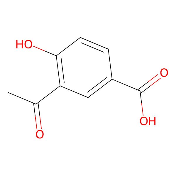 2D Structure of 3-Acetyl-4-hydroxybenzoic acid