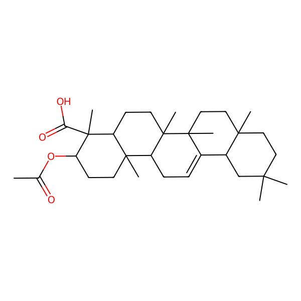 2D Structure of 3-alpha-O-acetyl-alpha-boswellic acid