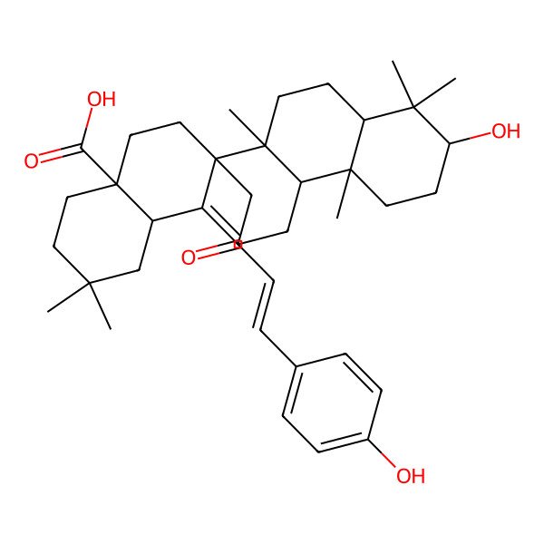 2D Structure of 3-beta-hydroxy-27-p-(E)-coumaroyloxyolean-12-en-28-oic acid