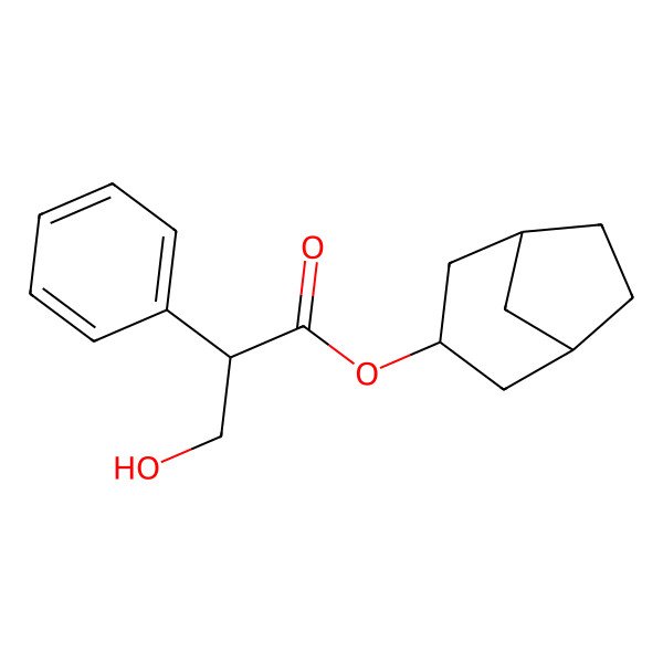 2D Structure of 3-Bicyclo[3.2.1]octanyl 3-hydroxy-2-phenylpropanoate