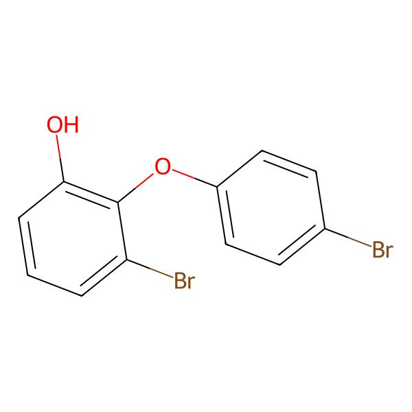 2D Structure of 3-Bromo-2-(4-bromophenoxy)phenol 2D Structure of 3-Bromo-2-(4-bromophenoxy)phenol