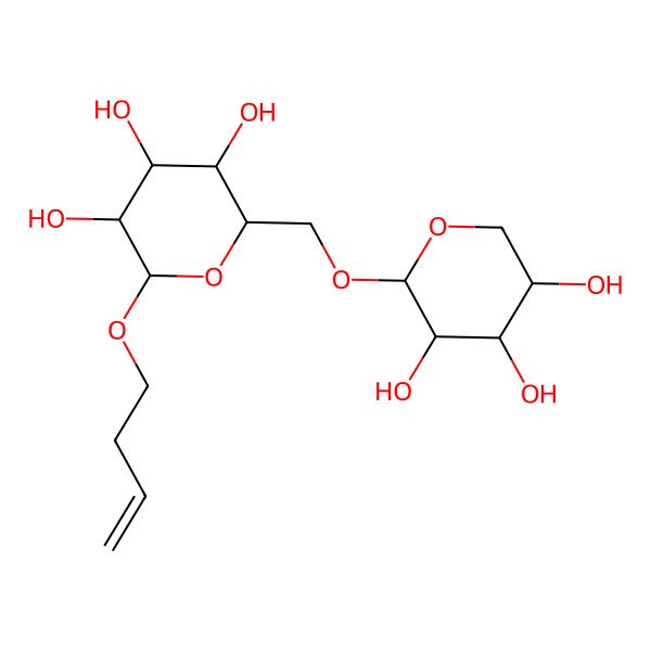 2D Structure of 3-butenyl 6'-O-alpha-L-arabinopyranosyl-beta-D-glucopyranoside