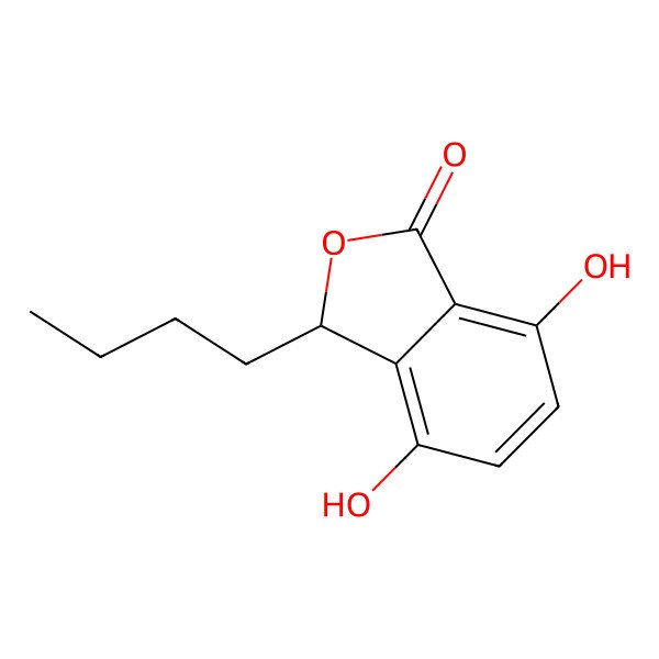 2D Structure of 3-butyl-4,7-dihydroxy-3H-2-benzofuran-1-one 2D Structure of 3-butyl-4,7-dihydroxy-3H-2-benzofuran-1-one