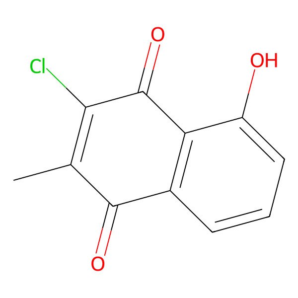 2D Structure of 3-Chloro-5-hydroxy-2-methylnaphthalene-1,4-dione