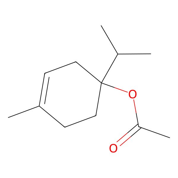2D Structure of 3-Cyclohexen-1-ol, 4-methyl-1-(1-methylethyl)-, acetate
