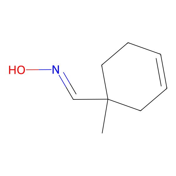 2D Structure of 3-Cyclohexene-1-carboxaldehyde, 1-methyl-, oxime, (Z)-(+/-)-