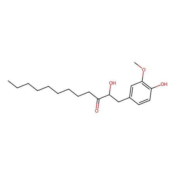 2D Structure of 3-Dodecanone, 2-hydroxy-1-(4-hydroxy-3-methoxyphenyl)-