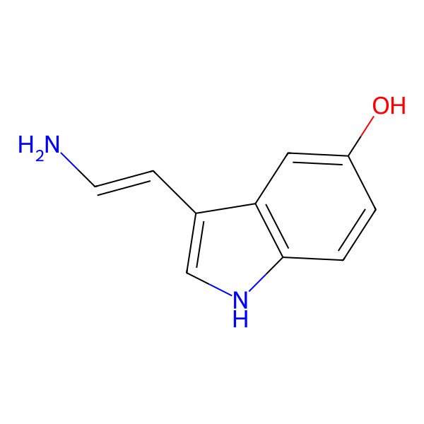 2D Structure of 3-[(E)-2-aminoethenyl]-1H-indol-5-ol