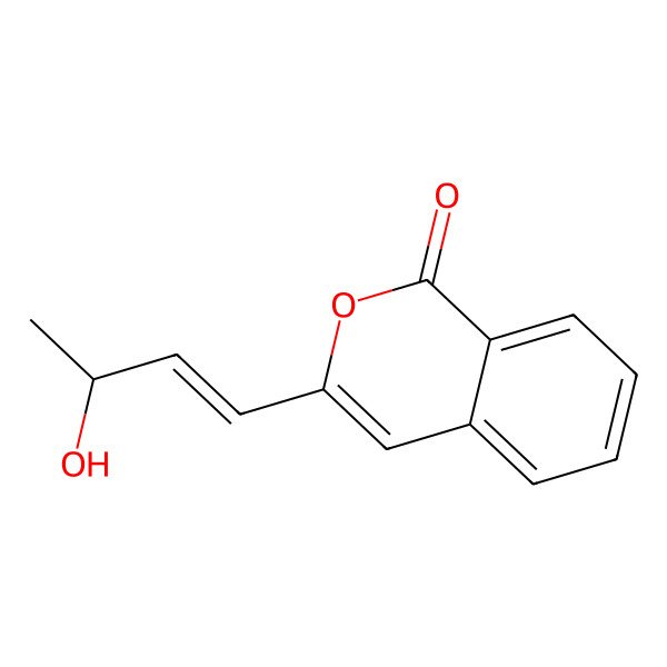2D Structure of 3-[(E,3R)-3-hydroxybut-1-enyl]isochromen-1-one
