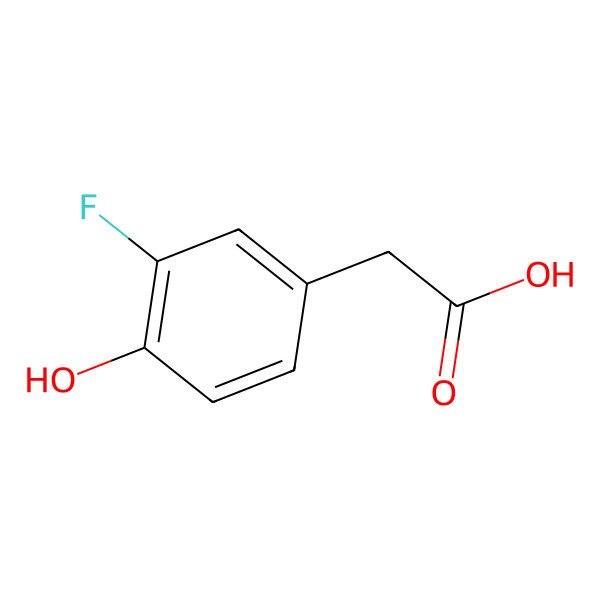 2D Structure of 3-Fluoro-4-hydroxybenzeneacetic acid
