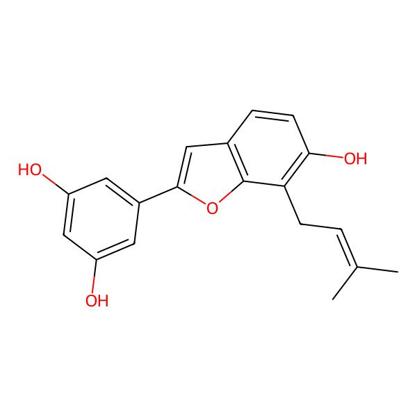 2D Structure of 3-(Gamma,Gamma-Dimethylpropenyl)Moracinm
