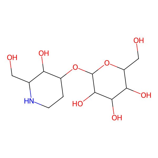 2D Structure of 3-Glucopyranosylfagomine