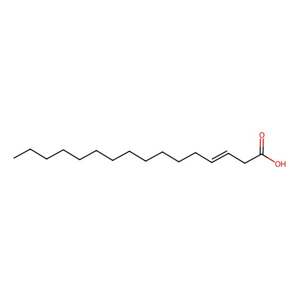 2D Structure of 3-Hexadecenoic acid