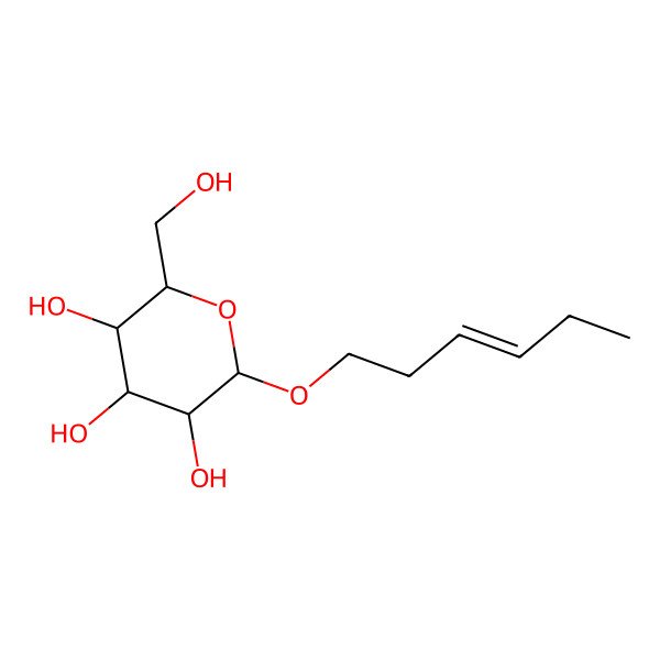 2D Structure of 3-Hexenyl-beta-glucopyranoside