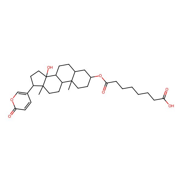 2D Structure of 3-(Hydrogen suberoyl)bufalin