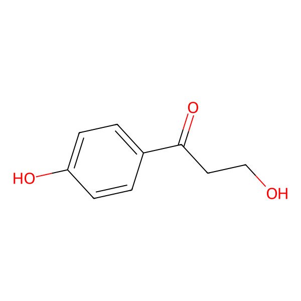 2D Structure of 3-Hydroxy-1-(4-hydroxyphenyl)propan-1-one