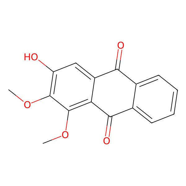 2D Structure of 3-Hydroxy-1,2-dimethoxyanthracene-9,10-dione 2D Structure of 3-Hydroxy-1,2-dimethoxyanthracene-9,10-dione