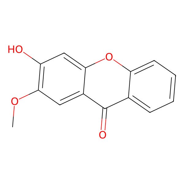 2D Structure of 3-Hydroxy-2-methoxyxanthen-9-one