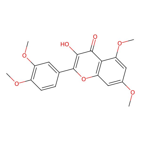 2D Structure of 3-Hydroxy-3',4',5,7-tetramethoxyflavone
