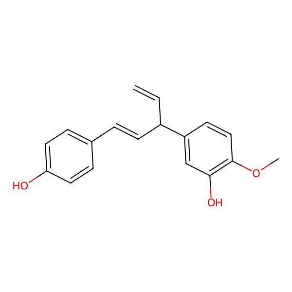 2D Structure of 3'-Hydroxy-4'-methoxy-4'-dehydroxynyasol