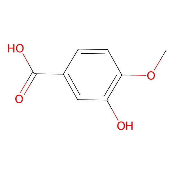 2D Structure of 3-Hydroxy-4-methoxybenzoic acid