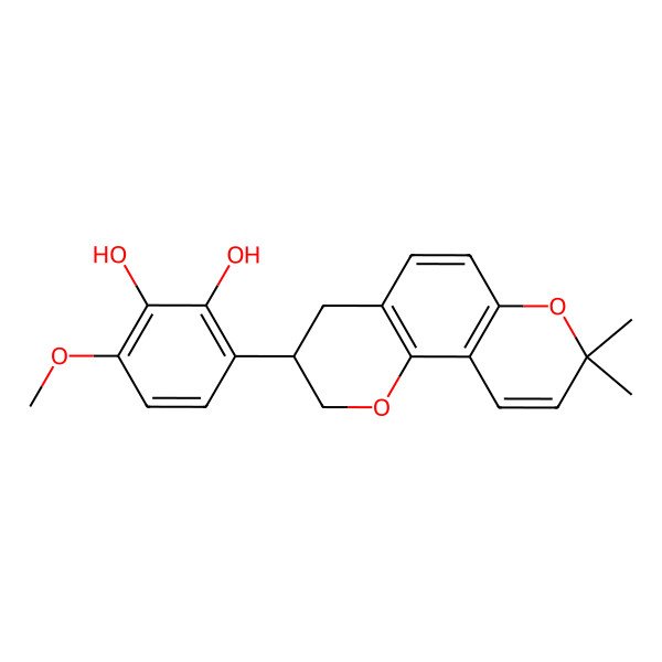 2D Structure of 3'-Hydroxy-4'-methoxyglabridin