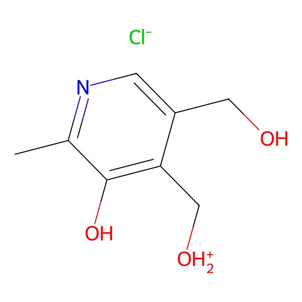 2D Structure of [3-Hydroxy-5-(hydroxymethyl)-2-methylpyridin-4-yl]methyloxidanium;chloride