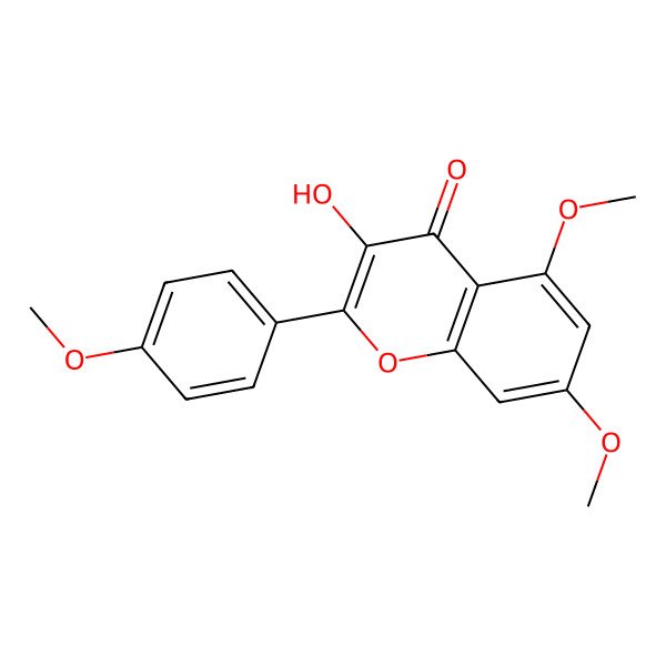 2D Structure of 3-Hydroxy-5,7-dimethoxy-2-(4-methoxyphenyl)chromen-4-one 2D Structure of 3-Hydroxy-5,7-dimethoxy-2-(4-methoxyphenyl)chromen-4-one