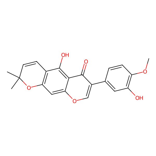 2D Structure of 3'-Hydroxyalpinumisoflavone 4'-methyl ether