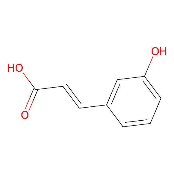 2D Structure of 3'-Hydroxycinnamic acid