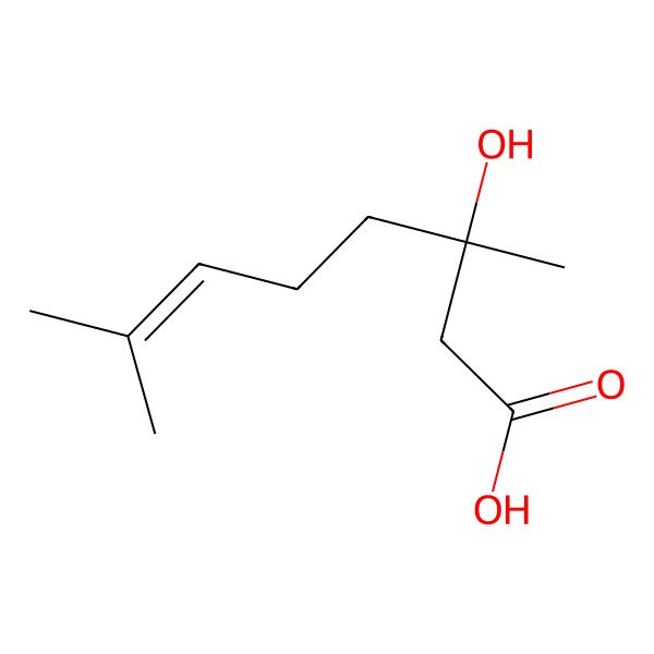 2D Structure of 3-Hydroxycitronellic acid
