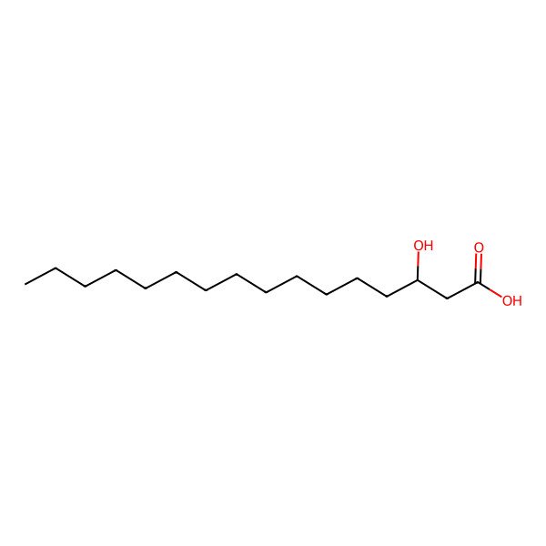 2D Structure of 3-Hydroxyhexadecanoic acid
