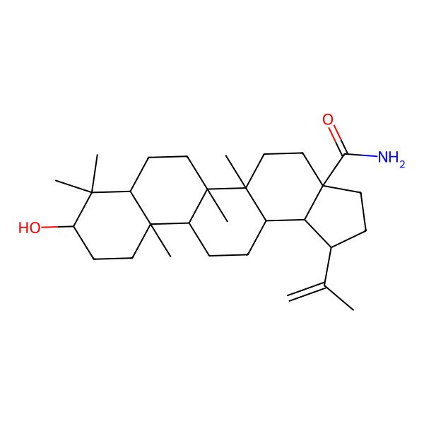 2D Structure of 3-Hydroxylup-20(29)-en-28-amide