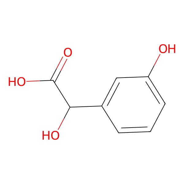 2D Structure of 3-Hydroxymandelic acid, (+)-