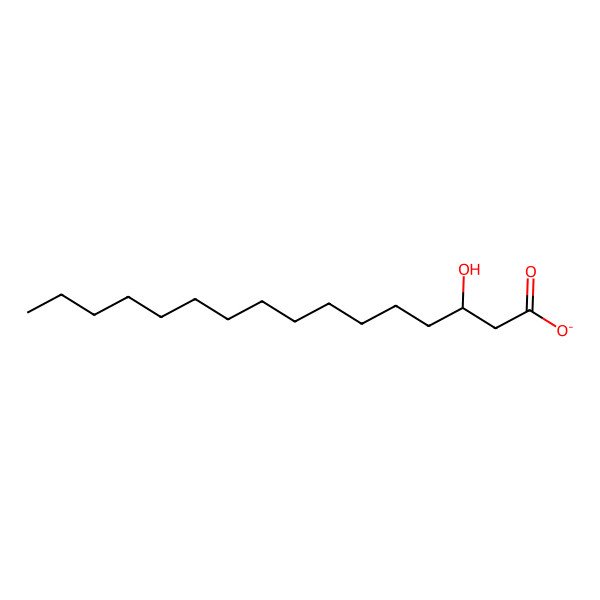 2D Structure of 3-Hydroxyhexadecanoate 2D Structure of 3-Hydroxyhexadecanoate