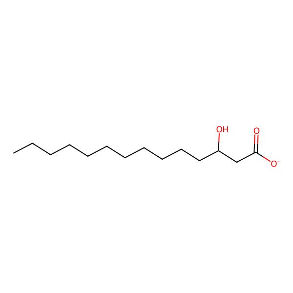 2D Structure of 3-Hydroxytetradecanoate