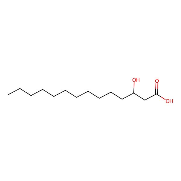 2D Structure of 3-Hydroxytetradecanoic acid
