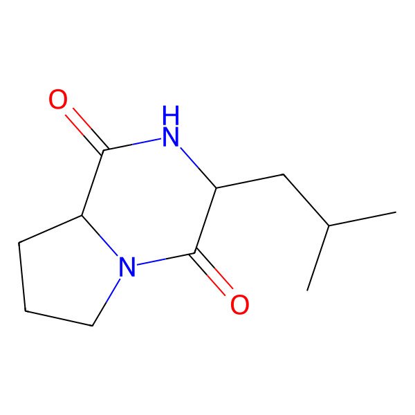 2D Structure of 3-Isobutylhexahydropyrrolo[1,2-a]pyrazine-1,4-dione