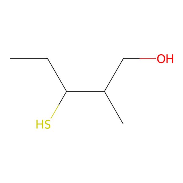 2D Structure of 3-Mercapto-2-methylpentan-1-ol