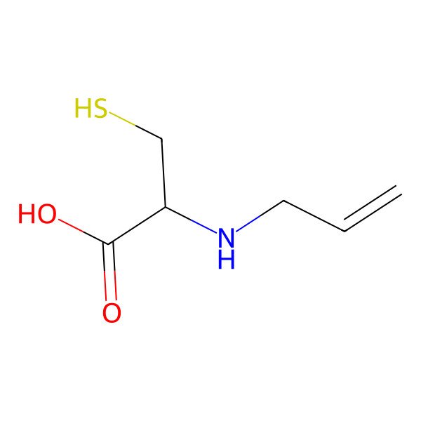2D Structure of 3-Mercapto-2-(prop-2-enylamino)propanoic acid