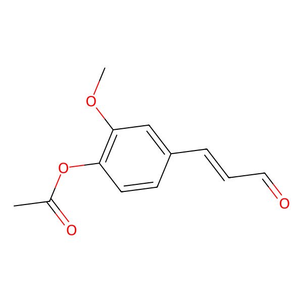 2D Structure of 2-methoxy-4-[(1E)-3-oxoprop-1-en-1-yl]phenyl acetate