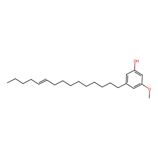 2D Structure of 3-methoxy-5-[(Z)-pentadec-10-enyl]phenol