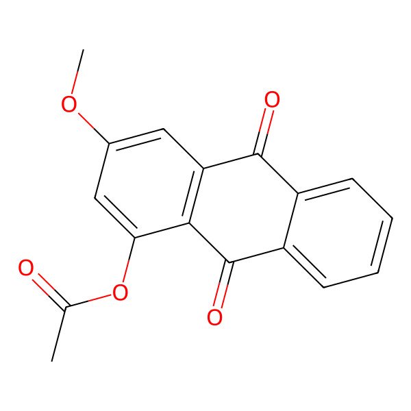 2D Structure of 1-Acetoxy-3-methoxy-9,10-anthraquinone